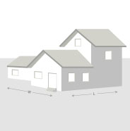 Graphical representation of house exterior