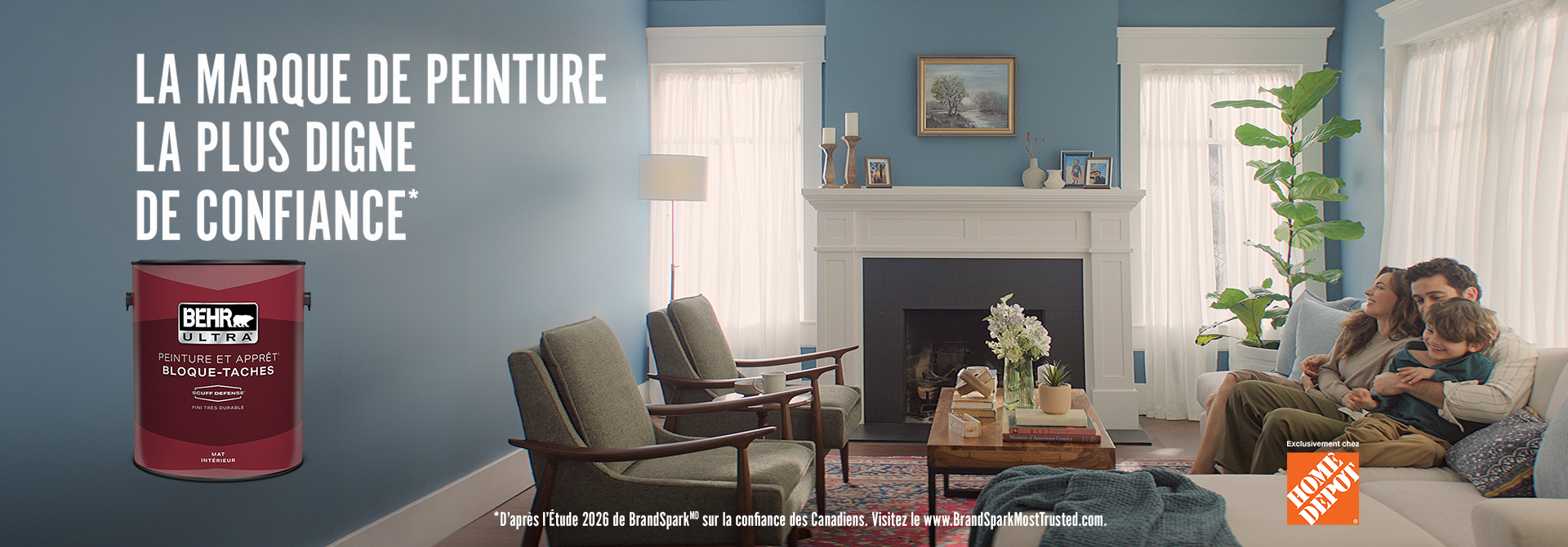 A couple looking at their freshly painted wall