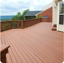 Image of deck coated with BEHR DeckOver