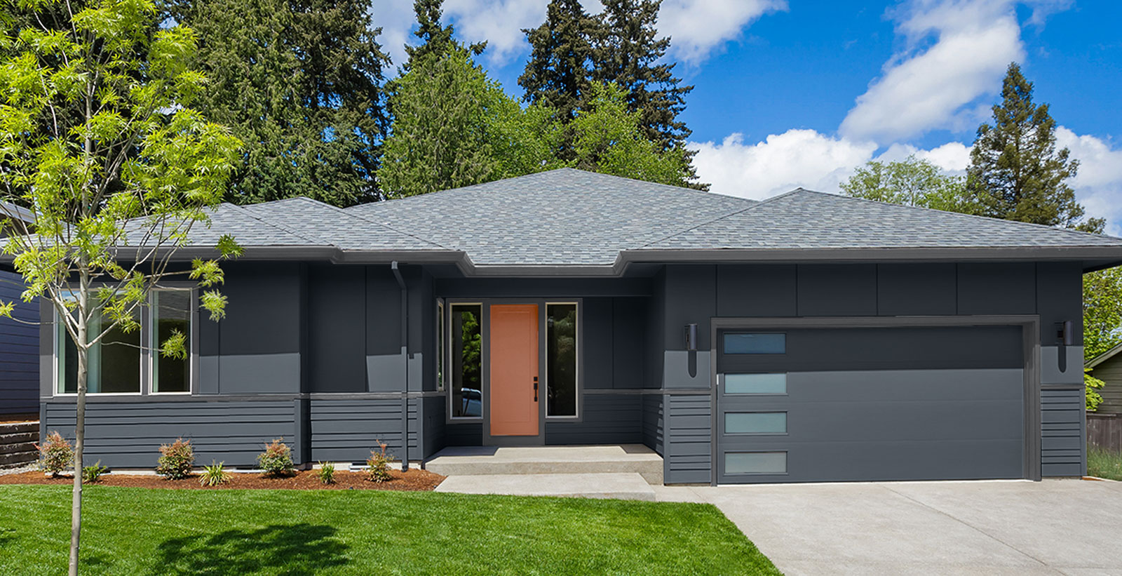 extérieur de maison ranch du randonneur à tons froids