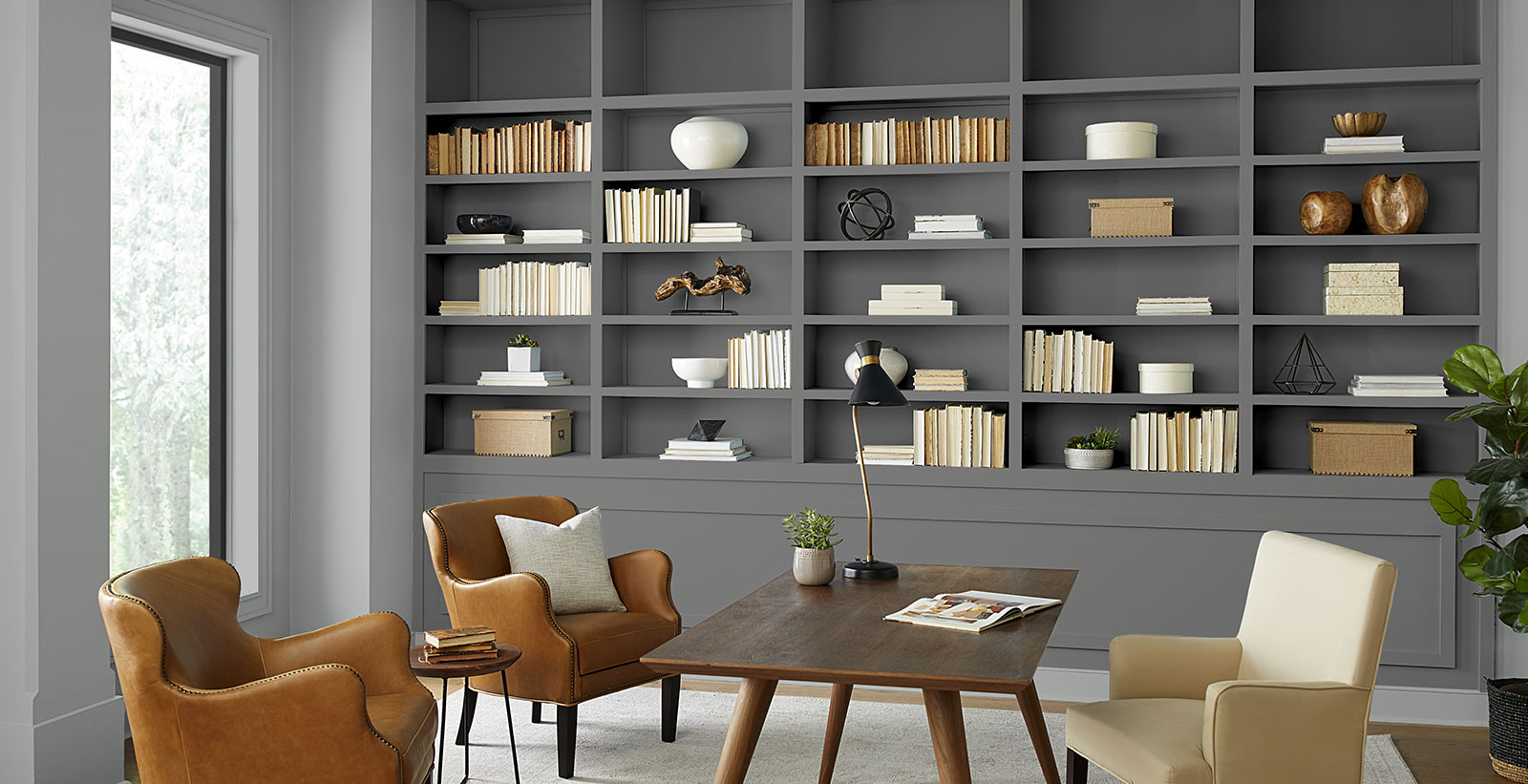 bureau gris classique audacieux et dramatique