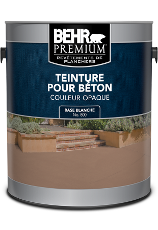 Can of Behr Premium Solid Color Concrete Stain
