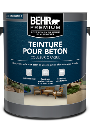 Can of Behr Premium Solid Color Concrete Stain