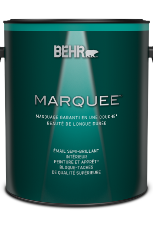 One 3.79 L can of Marquee interior paint, semi-gloss enamel