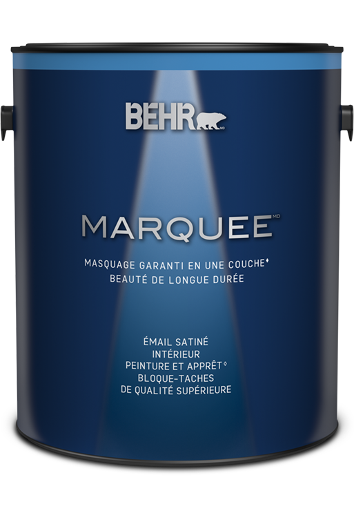 One 3.79 L can of Marquee interior paint, satin enamel