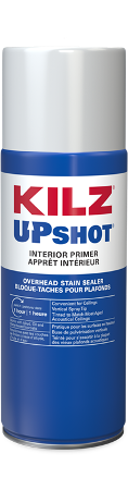 Aerosol can of Kilz Upshot Primer