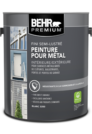 Peinture semi-brillante pour métal, BEHR PREMIUMMD