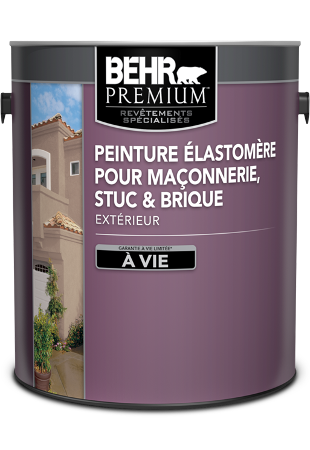 One 3.79 L can of Elastomeric Masonry, Stucco and Brick paint