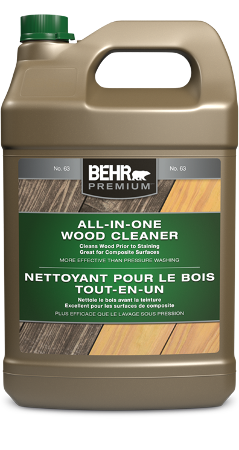 One jug of Behr Premium All in One Wood Cleaner