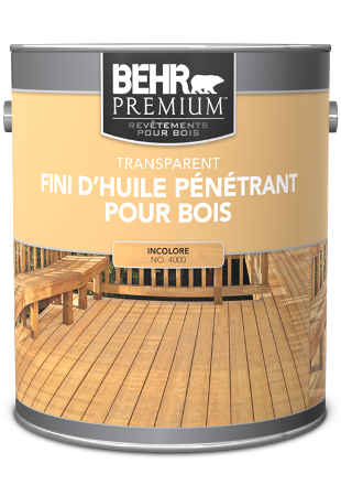 1 gallon can BEHR PREMIUM Clear Penetrating Wood Oil Finish