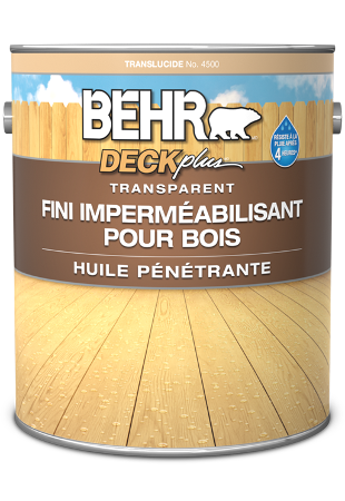 1 gal can of Behr Premium Transparent Waterproofing Wood Finish Penetrating Oil