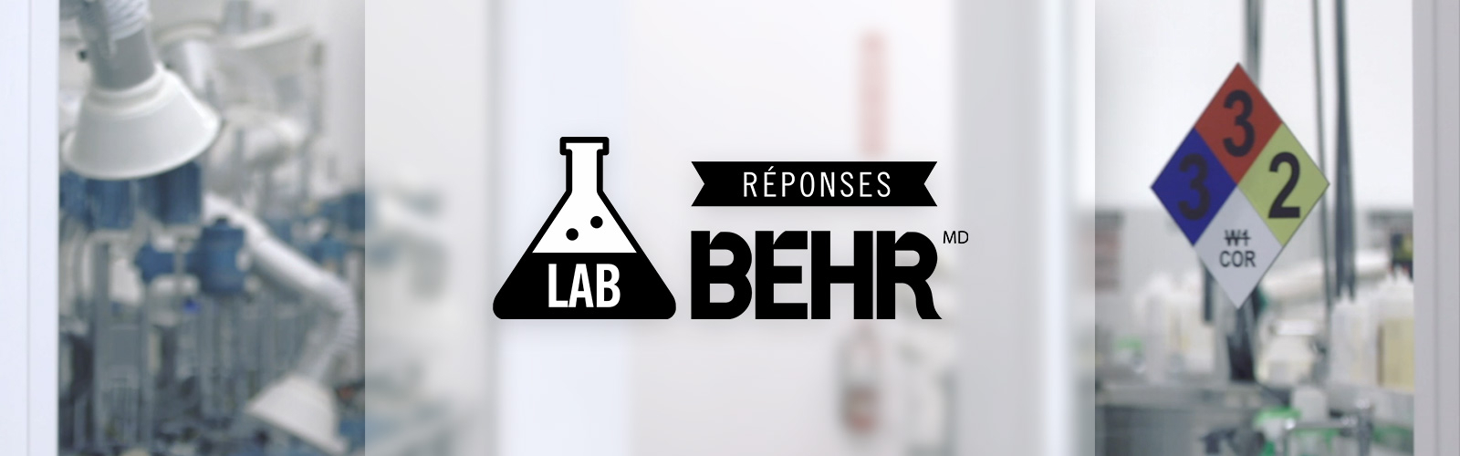 Desktop view of an image of a laboratory with a title BEHR LABS
