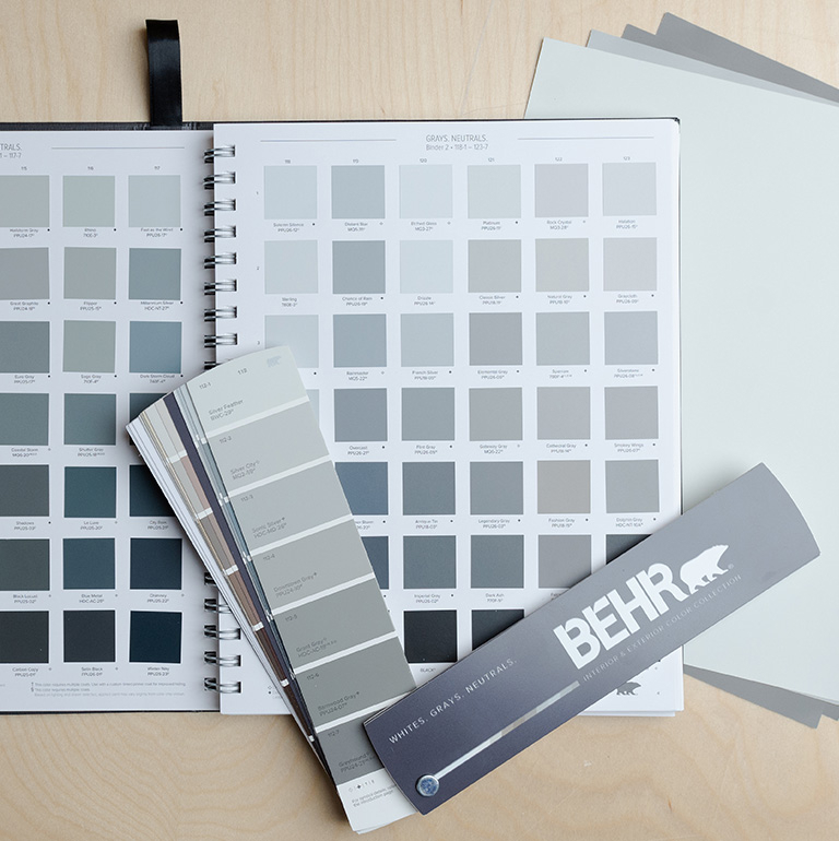 A small image of a BEHR Colour Fan Deck with colour book