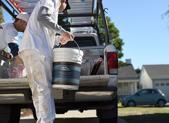 Painters unloading 5 gal Ultra Exterior