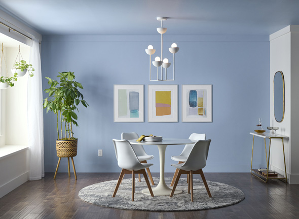 blue dining room