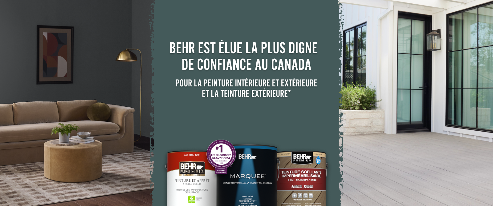 Élues peinture intérieure, peinture extérieure et teinture extérieure les plus dignes de confiance selon les consommateurs canadiens d’après l’Étude 2025 de BrandSparkMD sur la confiance des Canadiens