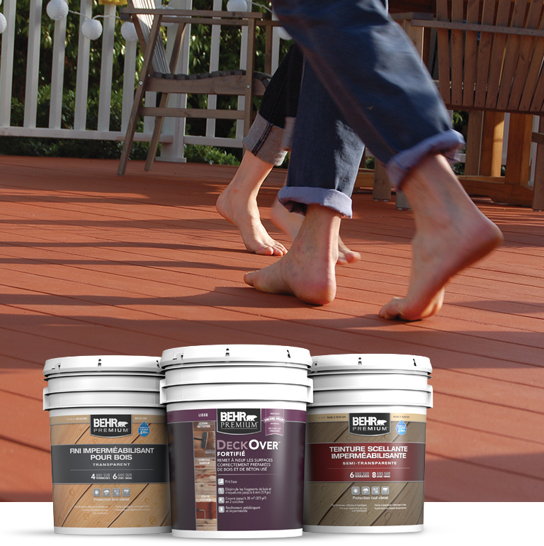 Behr Pro exterior stain products landing page mobile image.
