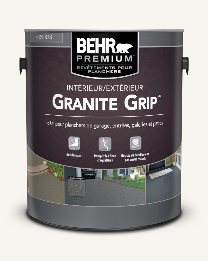 Un contenant de 3,78 L de Granite Grip de Behr Premium.